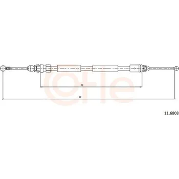 Lanko parkovací brzdy Tažné lanko, parkovací brzda COFLE 92.11.6808