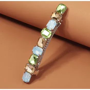 B-TOP Spona do vlasů s barevnými krystaly