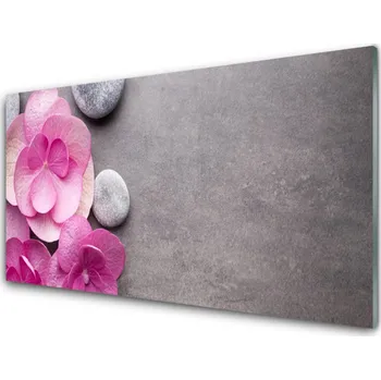 Obraz Obraz na skle Květiny Kameny Zen Lázně 100x50 cm 2 Přívěsky