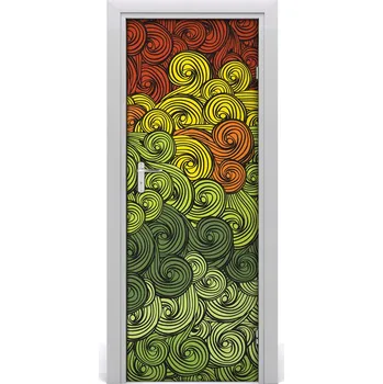 Fototapeta Samolepící fototapeta na dveře Barevné vlny 95x205 cm