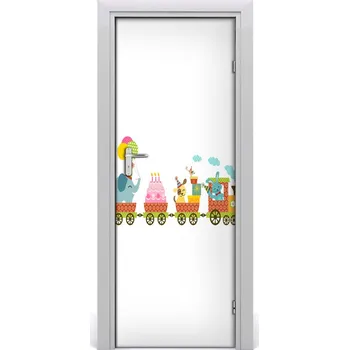 Fototapeta Samolepící fototapeta na dveře Veselý vlak 85x205 cm