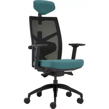 CARISMA židle kancelářská, kříž černý, tyrkysová