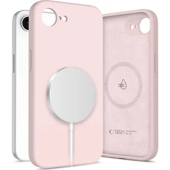 Pouzdro na mobilní telefon KRYT TECH-PROTECT LIQUID SILICONE MAGSAFE IPHONE 16E PINK PEARL