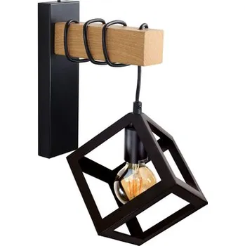 Nástěnné svítidlo Černé geometrické nástěnné svítidlo SWEDEN WOOD