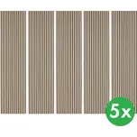 B2B Partner Dřevěný akustický panel, 2400 x 600 mm, černý podklad, balení 5 ks, dub sonoma