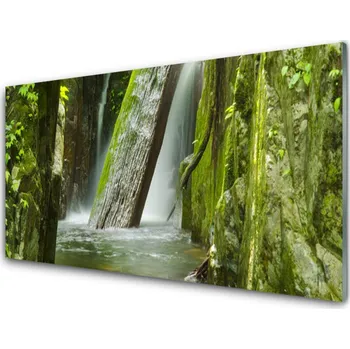 Obraz Obraz na skle Vodopád Příroda 125x50 cm 2 Přívěsky