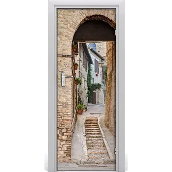 Fototapeta Fototapeta samolepící na dveře italské uličky 75x205 cm