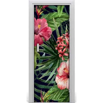 Fototapeta Samolepící fototapeta na dveře havajský vzor 95x205 cm