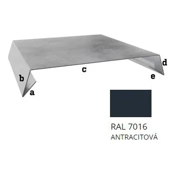 Plech BLIX Pozink tl. 0,5 mm Oplechování atiky r.š. 1000 RAL 7016 černá antracit