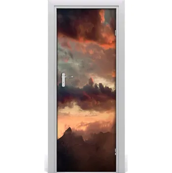 Fototapeta Fototapeta na dveře západ slunce hory 75x205 cm