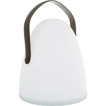 Lampička Dekorativní stolní lampa LED bílo-hnědá LUKA 30 cm