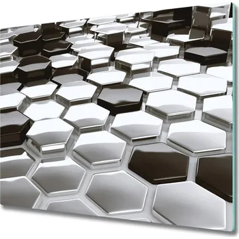 Kuchyňské prkénko Skleněná krájecí deska 3D abstrakce 60x52 cm