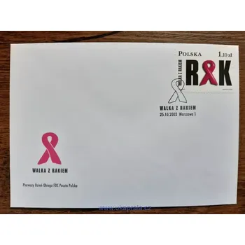 Sběratelství POLSKO FDC 4006 boj proti Aids, r. 2002