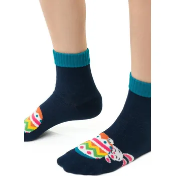 Dětská móda VELIKONOČNÍ DĚTSKÉ PONOŽKY 014 tmavě modrá 32-34