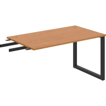 Psací stůl US O 1400 RU – Stůl pracovní délky 140 cm, k řetězení - Olše , Černý kov