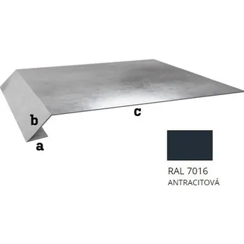 okap BLIX Hliník tl. 0,6 mm Okapní plech r.š. 250 RAL 7016 černá antracit