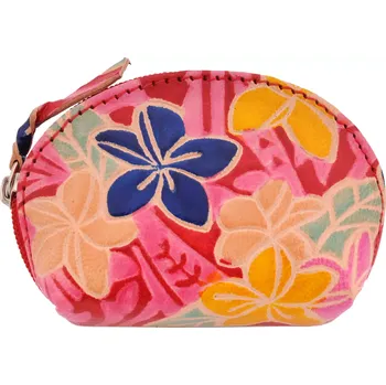 Penál Kožená kapsička na klíče nebo na drobné červená