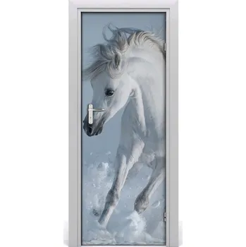 Fototapeta Samolepící fototapeta na dveře Bílý kůň 95x205 cm