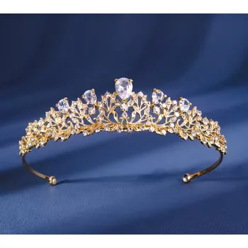 B-TOP Slavnostní korunka do vlasů Leaves Druh barvy: Zlatá