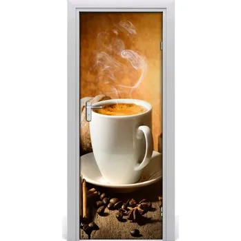 Fototapeta Samolepící fototapeta na dveře šálek kávy 95x205 cm