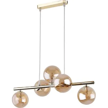 Zlaté závěsné svítidlo koule ESTERA V