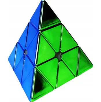 Hlavolam ORIGINÁLNÍ KOSTKA SengSo Metallic Pyraminx 3x3x3 Magnetická + PODSTAVEC