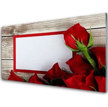 Obraz Obraz na skle Růže Květiny Rostlina 125x50 cm 4 Přívěsky