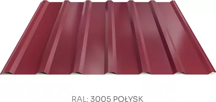 Hornval trapézový plech T18 PLUS š.1170 PE lesk 0,5 mm červená 1m2