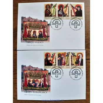 Poštovní známka POLSKO FDC 4007/12, evropští světci, r. 2002