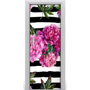 Fototapeta Samolepící fototapeta na dveře pivoňky 85x205 cm
