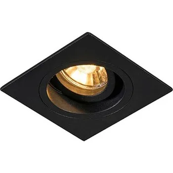 Bodové svítidlo Zapuštěné helogenové svítidlo černé CHUCK DL SQUARE