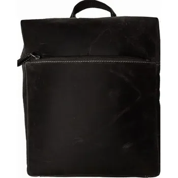 Městský batoh Kožený batoh CLAUDIE PŘÍRODNÍ BLACK