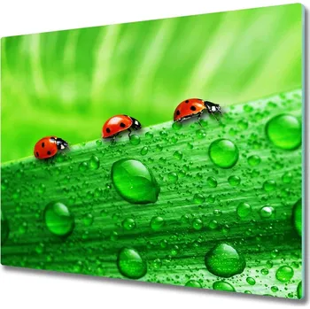 Kuchyňské prkénko Skleněná krájecí deska Ladybug na trávě 60x52 cm