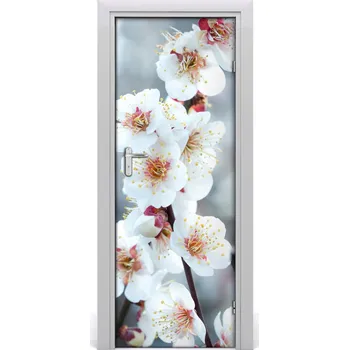 Fototapeta Samolepící fototapeta na dveře Květiny višně 95x205 cm