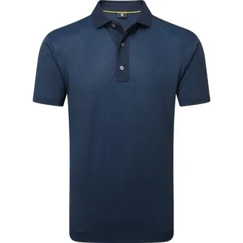 Pánské tričko Footjoy Etched Texture Print Lisle Mens Navy L Polo košile