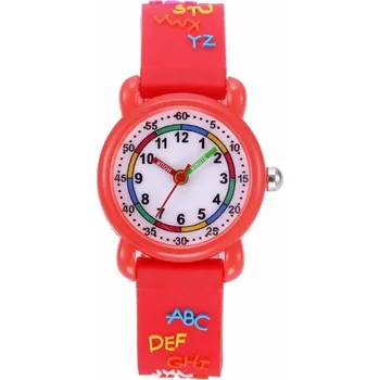 Hodinky Dětské hodinky JNEW ABC červené 20094-5