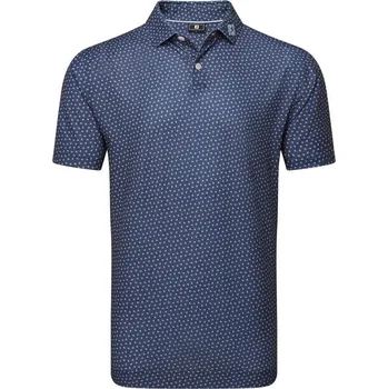 Pánské tričko Footjoy Bounce Print Pique Mens Dark Denim XL Polo košile