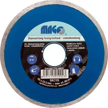 Řezný kotouč Diamantový celoobvodový kotouč MAGG 115x22,2mm
