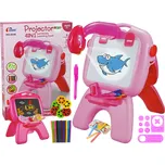 LEAN Toys Oboustranný stojan na křídová pera pro projektor Pictures Pink