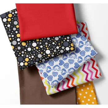 Galanterie Mix bavlněných látek - různé vzory - 5 metrů