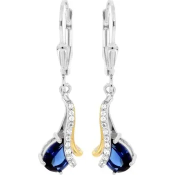 Náušnice Zlatnictví U Kostela Stříbrné náušnice s modrým kamenem 1514 1036194403