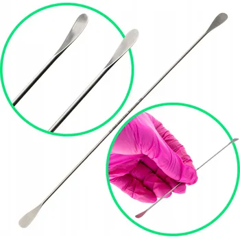 Malířská špachtle Mikro špachtle oboustranná 130 mm pro prášky, špachtle 5 x 10 mm nerezová