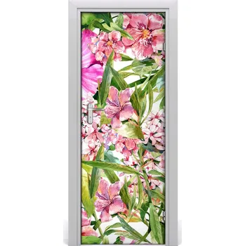 Fototapeta Samolepící fototapeta na dveře tropické květiny 75x205 cm