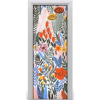 Fototapeta Samolepící fototapeta na dveře tropické květiny 85x205 cm