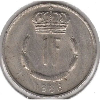 LUCEMBURSKO. 1 franc 1966.
