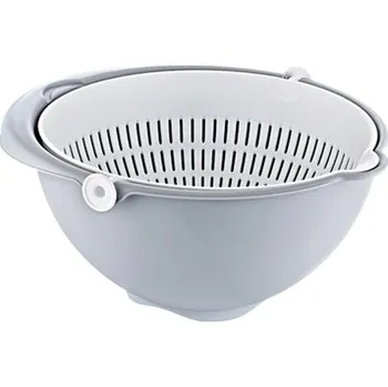 Mísa s cedníkem šedá Stella 21 cm