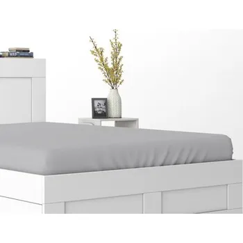 Prostěradlo Bavlněné prostěradlo s gumičkou PURE 220x200 cm světle šedé