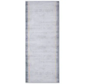 Koberec Šedý koberec BORDIURA CRYSTAL VELVET 80x200 cm