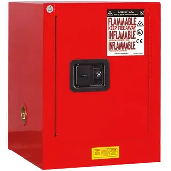 FIREPROOF 15 ohnivzdorná bezpečnostní skříň, 560x430x430 mm, červená