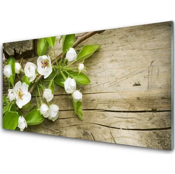 Obraz Obraz na skle Květiny Rostlina Příroda 100x50 cm 2 Přívěsky
